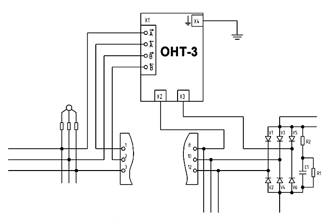Схема подключения ОНТ-3