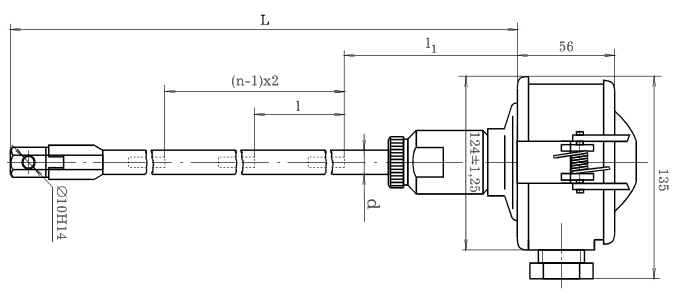 Размеры термопреобразователя сопротивления ТОМ-0591