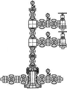 Рис.1. Схема арматуры фонтанной тип АФК
