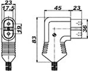 Рис.1. Габаритный чертеж термостойкого разъема (ZA 729 Si) - TX1006