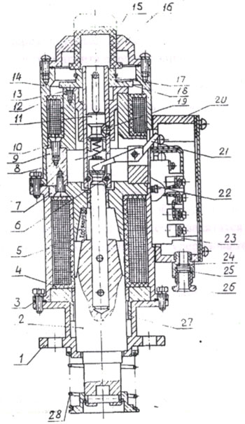 Рис.1. Схема электромагнита ЭМ-69